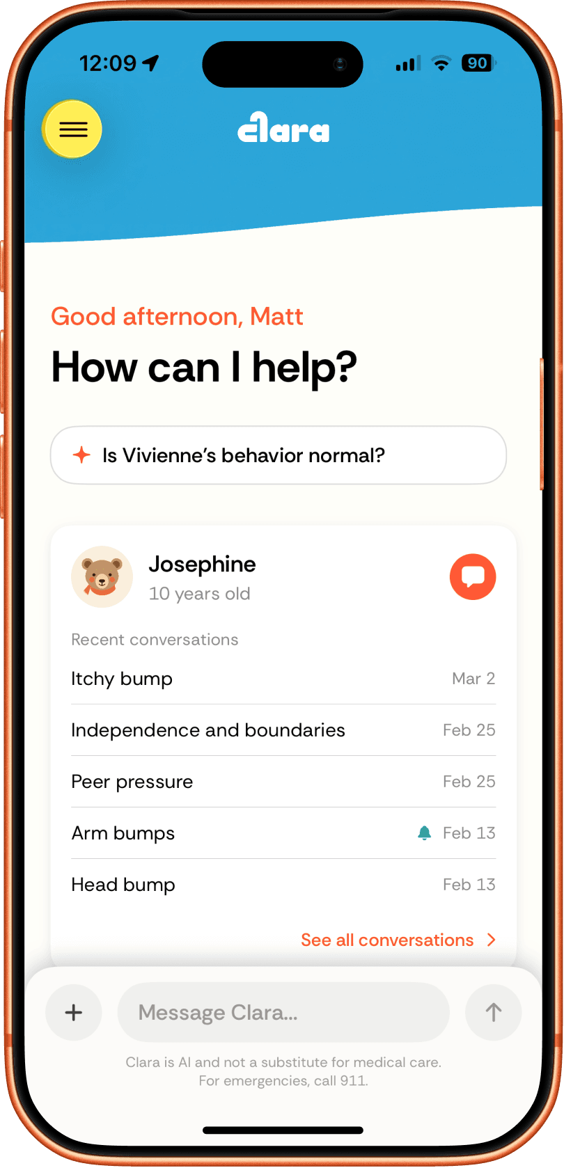 Clara — pediatric care in your pocket